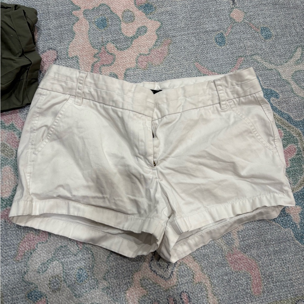 J Crew White Chino Shorts